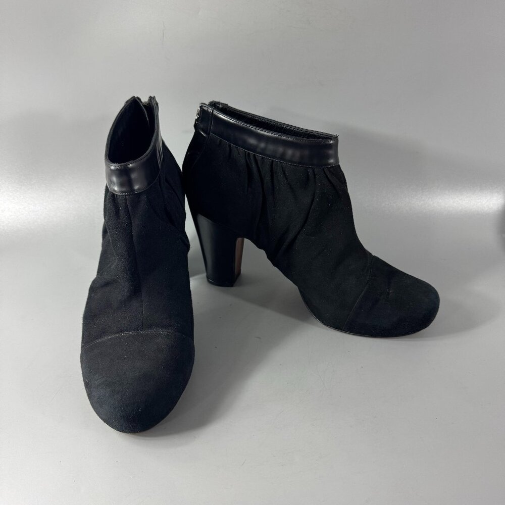 Audley London Black Suede Ankle Boots, Size 38.5